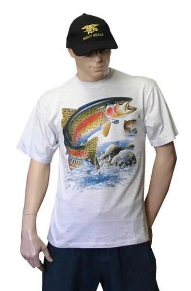 Bild von Fischer T-Shirt Regenbogenforelle