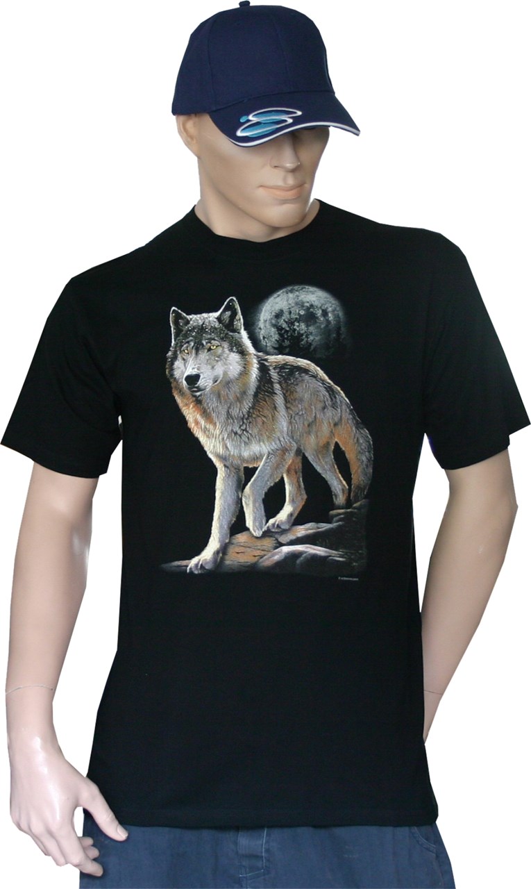 Bild von Wolf T-Shirt Vollmond